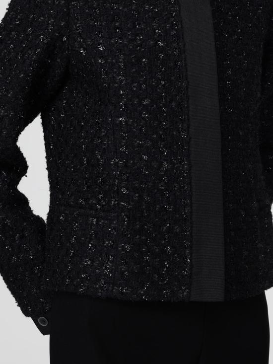 25FW 엠포리오 아르마니 루렉스 트위드 자켓 EW001713AF14268 UC001 Black - EMPORIO ARMANI