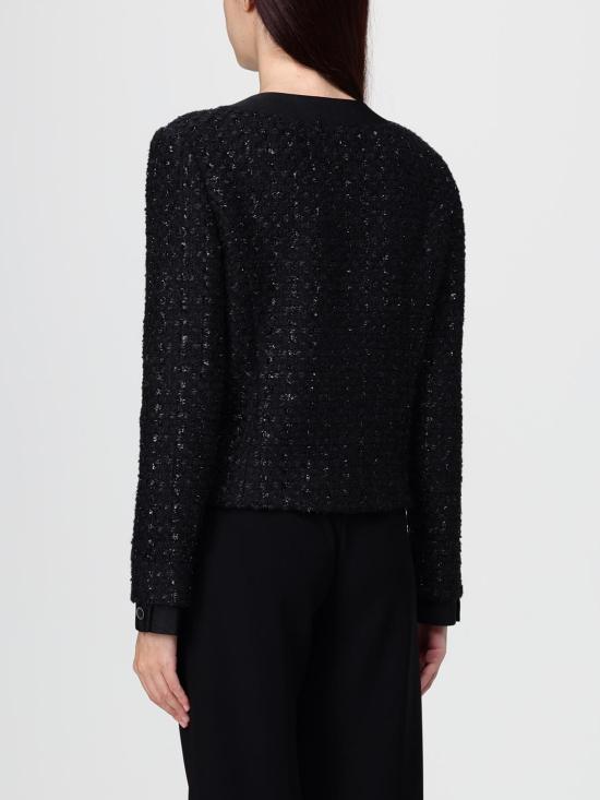 25FW 엠포리오 아르마니 루렉스 트위드 자켓 EW001713AF14268 UC001 Black - EMPORIO ARMANI