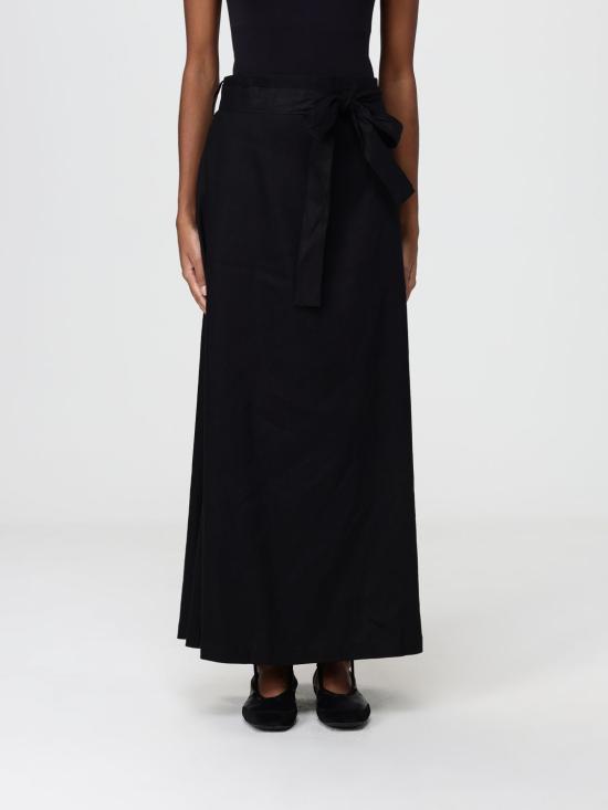 25FW 디케이엔와이 롱 스커트 P0ANCENU 000 Black