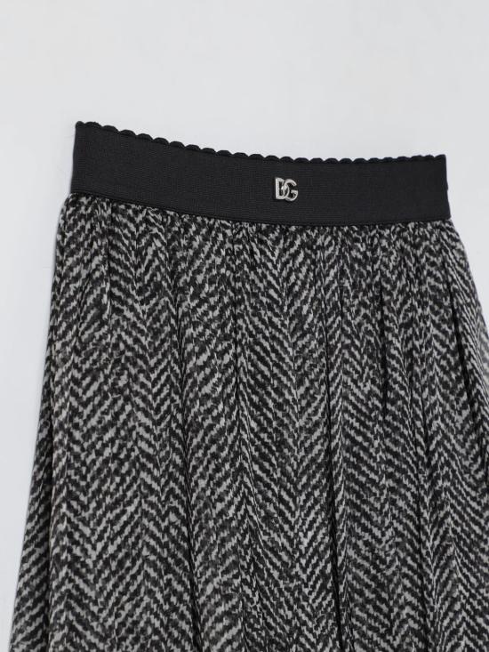 25FW [키즈] 돌체앤가바나 스커트 L55I00IS1ZN HH5QS Black - DOLCE & GABBANA