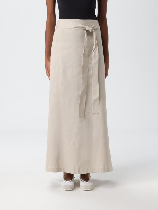 25FW 디케이엔와이 롱 스커트 P0ANCENU pebble Grey