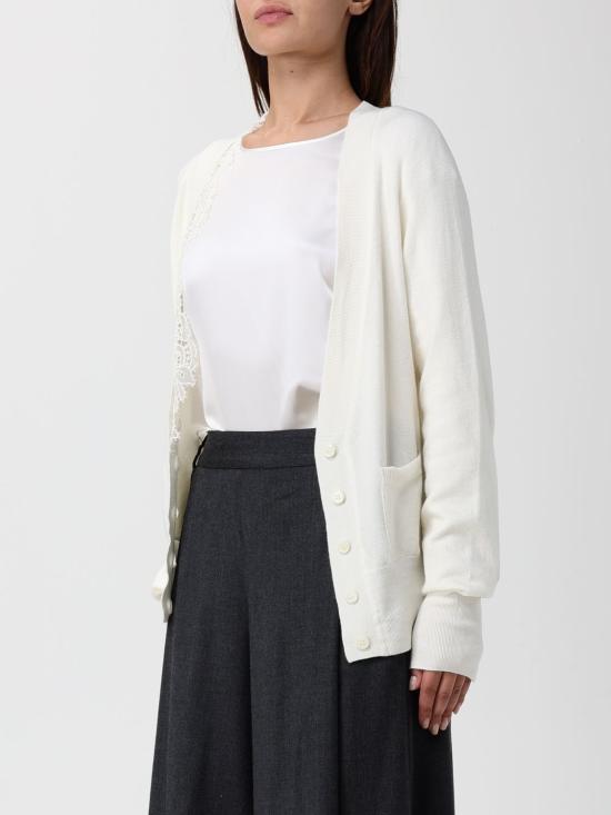 25FW 에르마노 설비노 가디건 D474N503APXRH 10106 Ivory - ERMANNO SCERVINO