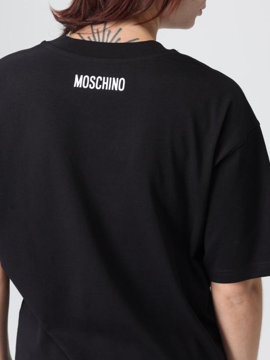 25FW 모스키노 반팔 티셔츠 07125441 1555 Black - MOSCHINO