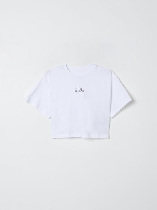 25FW [키즈] MM6 메종마르지엘라 티셔츠 M60908MM04I M6100 White