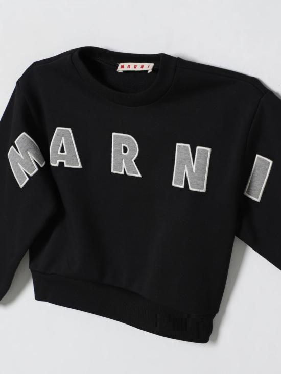 25FW [키즈] 마르니 풀오버 M01193M00V0 0M90D Black - MARNI