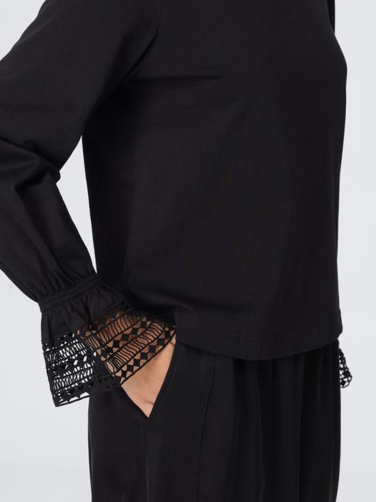 25FW 씨바이클로에 반팔 티셔츠 CHS19WJH20081 900 Black - SEE BY CHLOE'