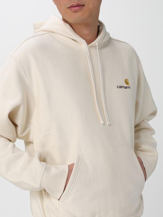 25FW 칼하트 WIP 후드 아메리칸 스크립트 스웨트셔츠 I028279 05XX White - CARHARTT WIP