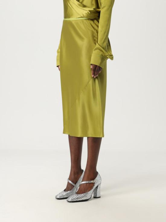 25FW 드리스 반 노튼 미디 스커트 2510108041032 607 Olive - DRIES VAN NOTEN