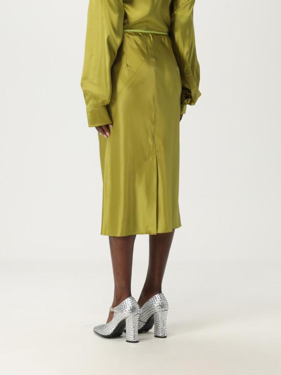25FW 드리스 반 노튼 미디 스커트 2510108041032 607 Olive - DRIES VAN NOTEN