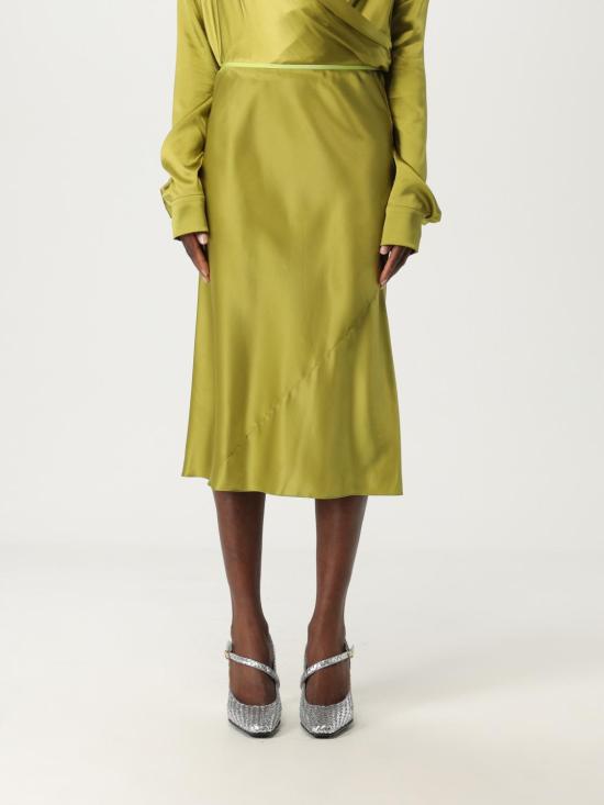 25FW 드리스 반 노튼 미디 스커트 2510108041032 607 Olive