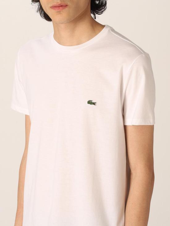 25FW 라코스테 피마 코튼 저지 크루넥 티셔츠 TH6709 001 White - LACOSTE