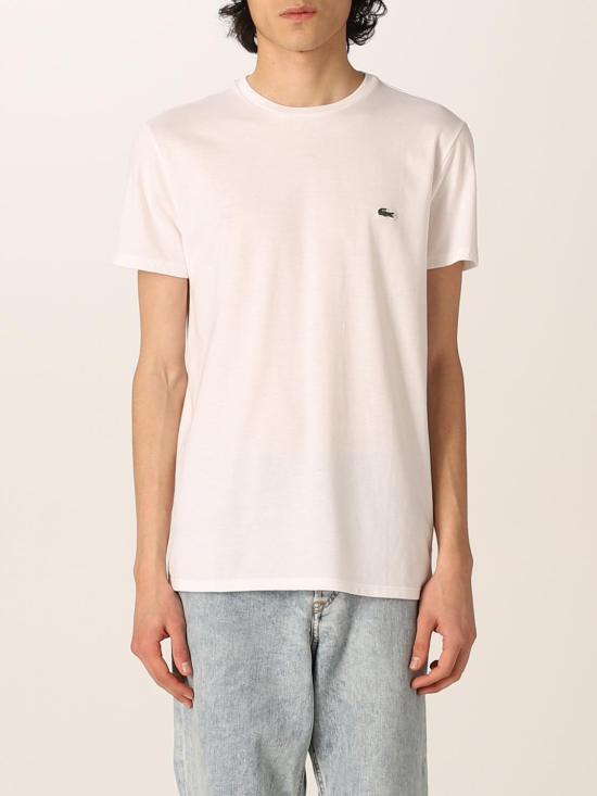 25FW 라코스테 피마 코튼 저지 크루넥 티셔츠 TH6709 001 White