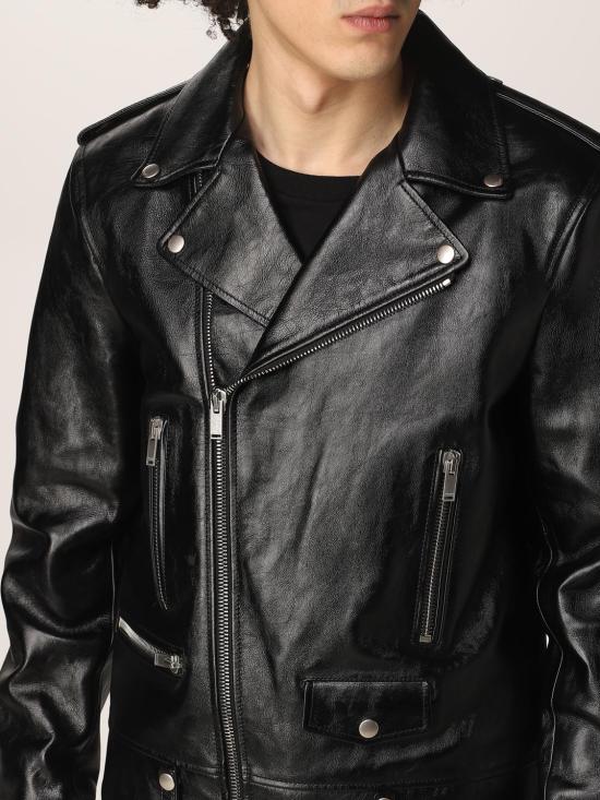 25FW 생로랑 바이커 자켓 484284YC2NI 1000 Black - SAINT LAURENT