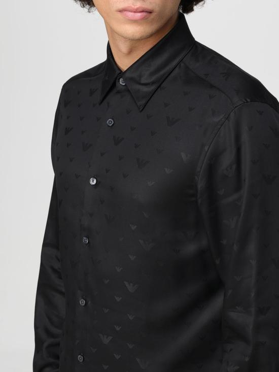 25FW 엠포리오 아르마니 긴팔 셔츠 EM001537AF15074 FC218 Black - EMPORIO ARMANI