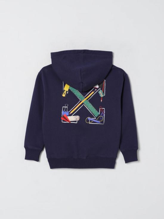 25FW [키즈] 오프화이트 풀오버 OBBE001F25FLE004 4684 Multicolor - OFF WHITE