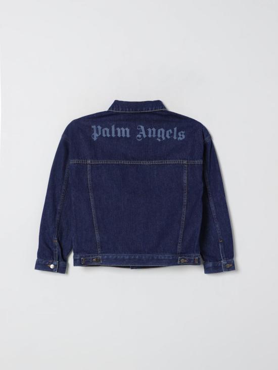 25FW [키즈] 팜앤젤스 캐주얼 자켓 PBYE001F25DEN001 4540 Blue - PALM ANGELS