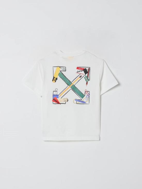 25FW [키즈] 오프화이트 티셔츠 OBAA002F25JER00K 0184 Multicolor - OFF WHITE