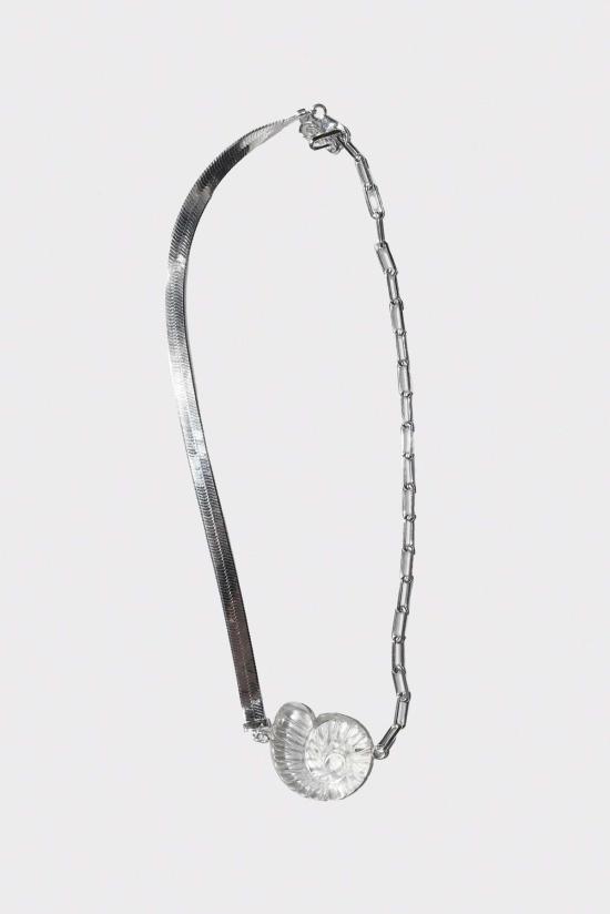  노미아 목걸이/팬던트 크리스탈 쉘 목걸이 메탈릭