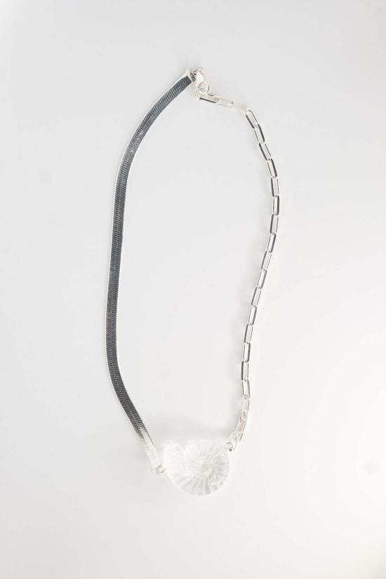  노미아 목걸이/팬던트 크리스탈 쉘 목걸이 메탈릭 - NOMIA