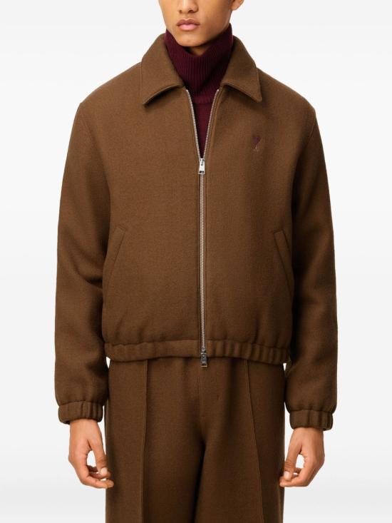 25FW 아미 가죽 자켓 HJK830WV0078216 BROWN DOM - AMI