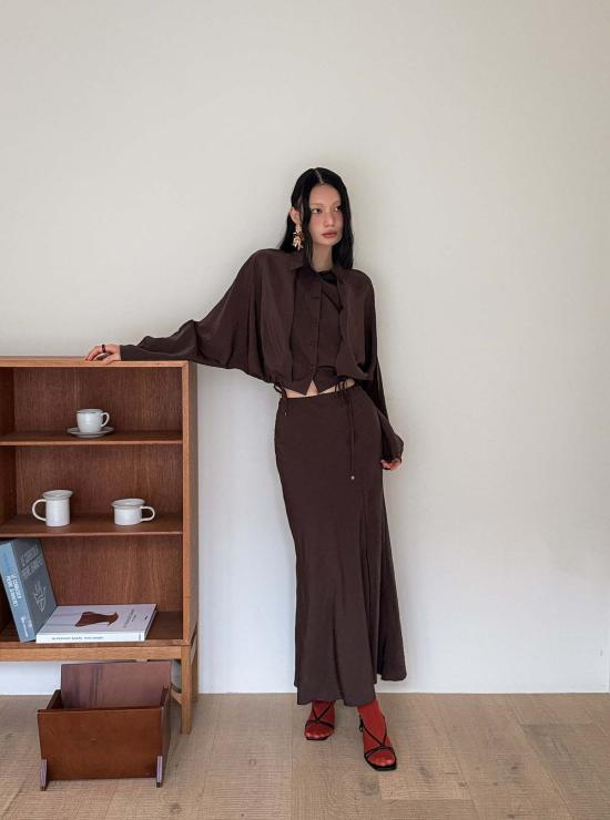  더 엔케이씨 스토어 롱 스커트 Nkc 스토어 스테파니 2피스 스커트 세트 - The NKC Store