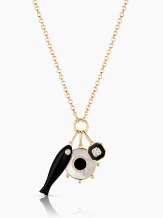  탯치 목걸이/팬던트 초가 산토리니 참 목걸이