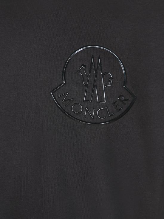 25FW 몽클레어 쓰리 디멘셔널 로고 코튼 티셔츠  8C0002689AYW999 BLACK DOM - MONCLER
