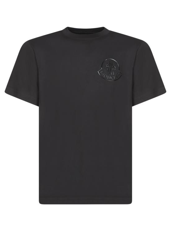 25FW 몽클레어 쓰리 디멘셔널 로고 코튼 티셔츠  8C0002689AYW999 BLACK DOM