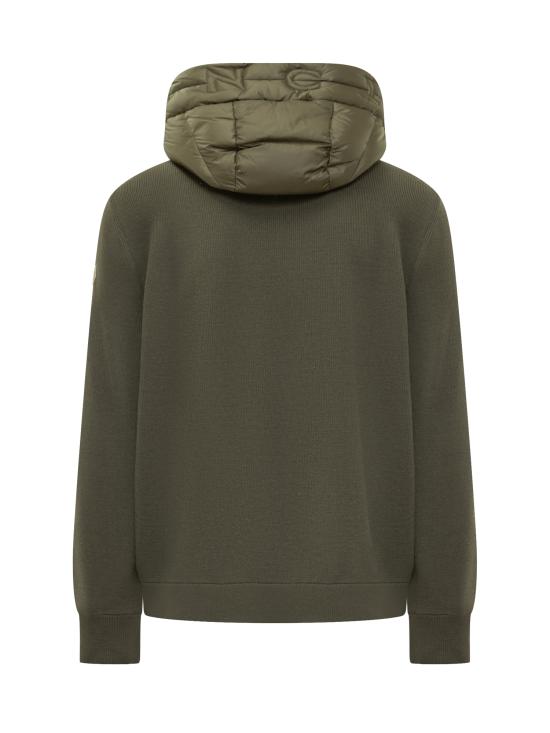 25FW 몽클레어 패딩 울 집업 후드 K20919B00006M1131 825 VERDE - MONCLER