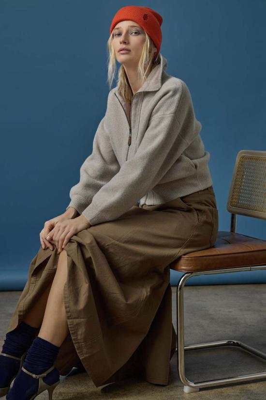  릴라 피 봄버 자켓 릴라 P. 지퍼 프런트 봄버 쿼츠 - LILLA P