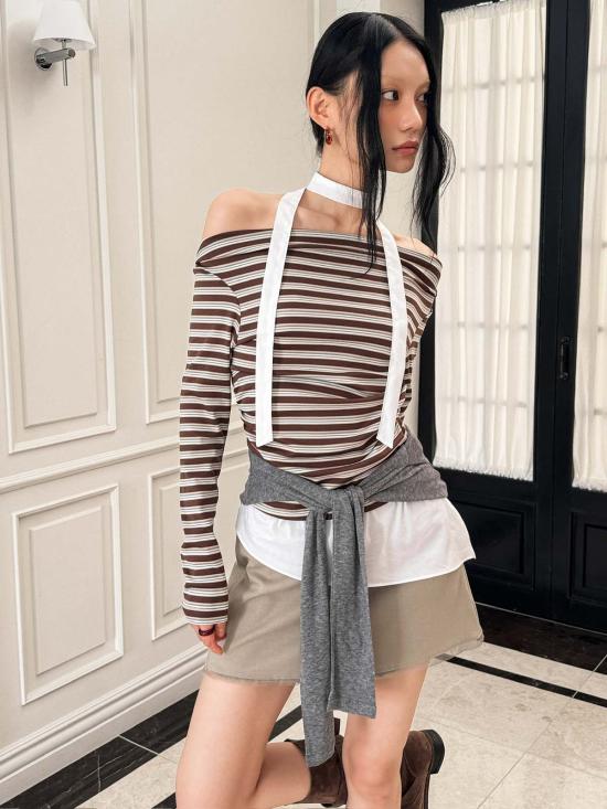  더 엔케이씨 스토어 블라우스 Nkc 스토어 에머리 스트라이프 탑 - The NKC Store