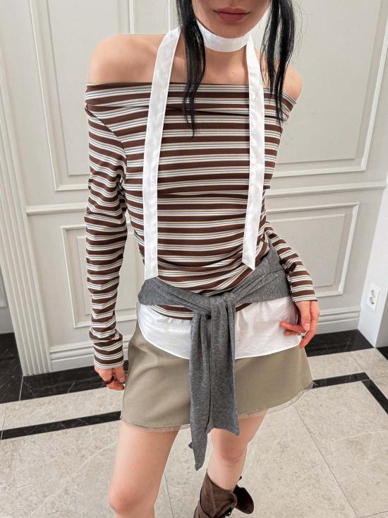  더 엔케이씨 스토어 블라우스 Nkc 스토어 에머리 스트라이프 탑 - The NKC Store