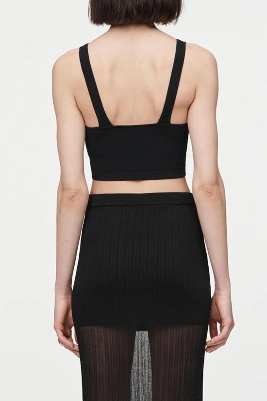  마리아 맥마누스 브라 리브드 크롭 브랄렛 블랙 - MARIA MCMANUS