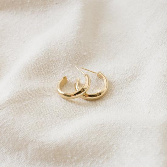  Concrete + Water 이어링 콘크리트 + 워터 제인 후프스 골드 - OTHER BRANDS