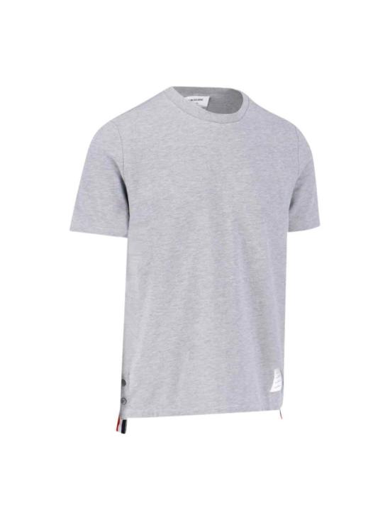 25SS 톰브라운 피케 센터 백 스트라이프 릴렉스 핏 티셔츠 MJS056A 00050055 Grey - THOM BROWNE