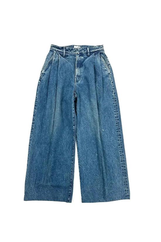  타나카 스트레이트 팬츠 하카마 진 팬츠 - TANAKA