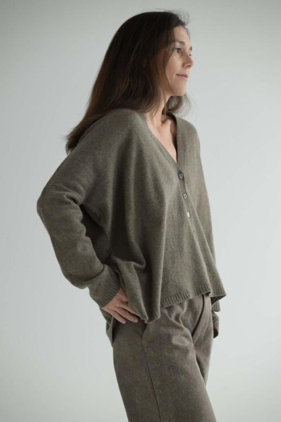  앨범 디 파밀리아 가디건 Album Di Famiglia 캐시미어 버튼 카디건 - ALBUM DI FAMIGLIA