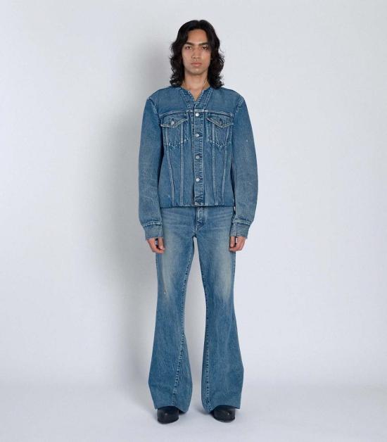  타나카 데님 팬츠 플레어 진 팬츠 - TANAKA