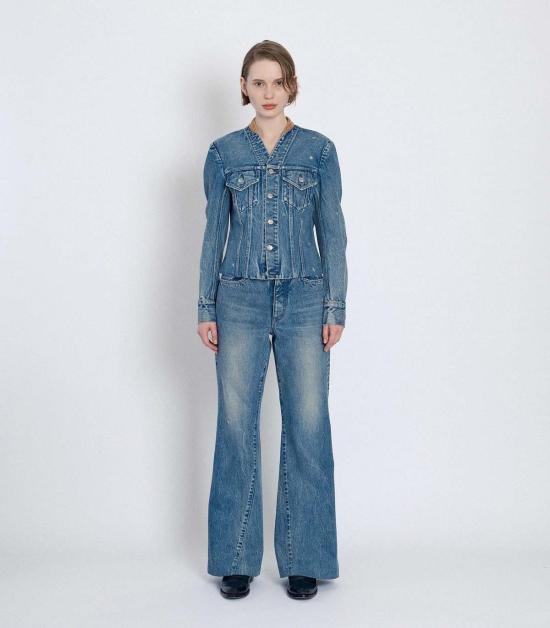  타나카 데님 팬츠 플레어 진 팬츠