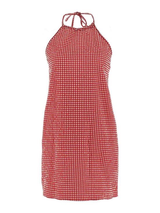  훈자 지 미디 스커트 HALTERNECKMINIDRESSRED Red