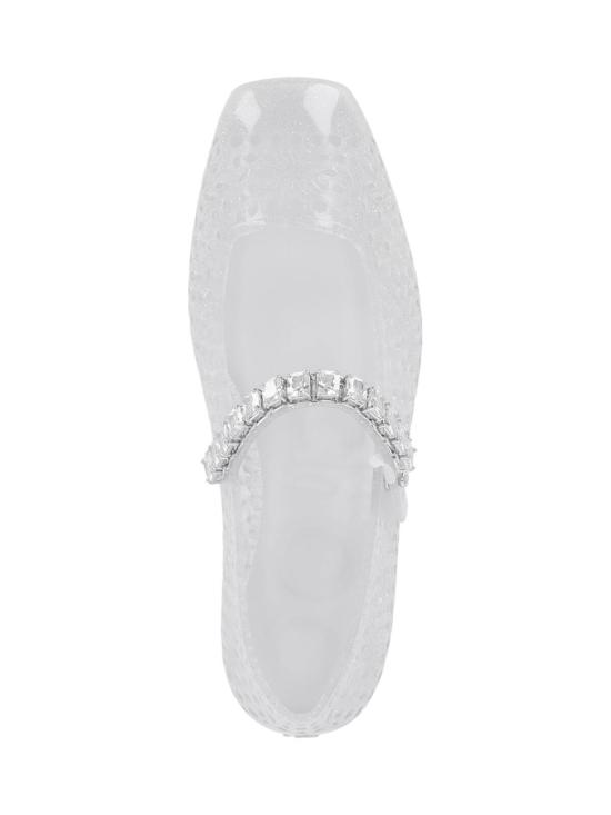 25FW 지미추 플랫 슈즈 THEJELLYNTXCLEARSILVERMIXCRYSTAL Silver - JIMMY CHOO