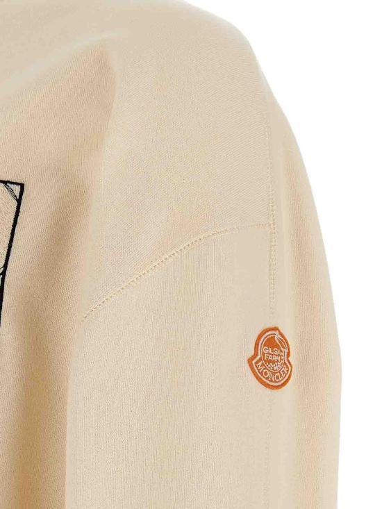  몽클레어 몽클레어 x 길가 팜 디자인 바이 도널드 글로버 코튼 스웨트셔츠 K24028G0000289AUJ02B White - MONCLER