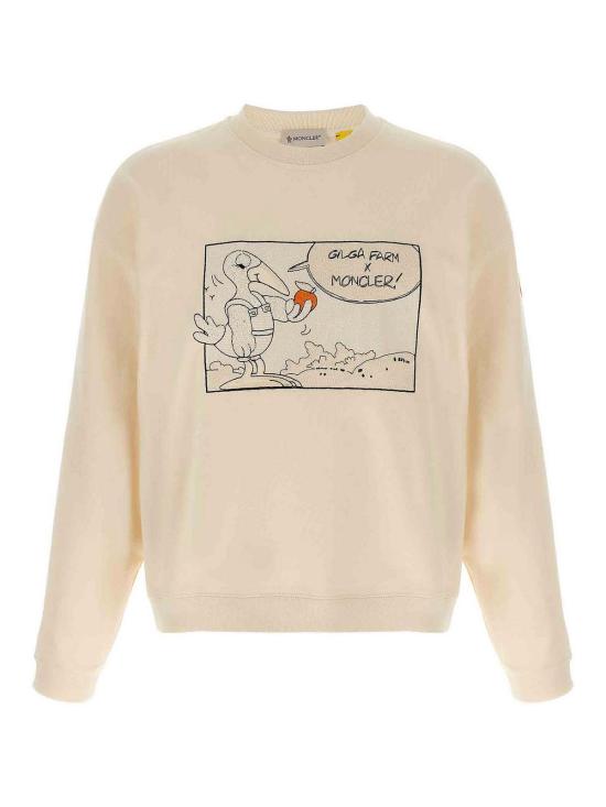  몽클레어 몽클레어 x 길가 팜 디자인 바이 도널드 글로버 코튼 스웨트셔츠 K24028G0000289AUJ02B White