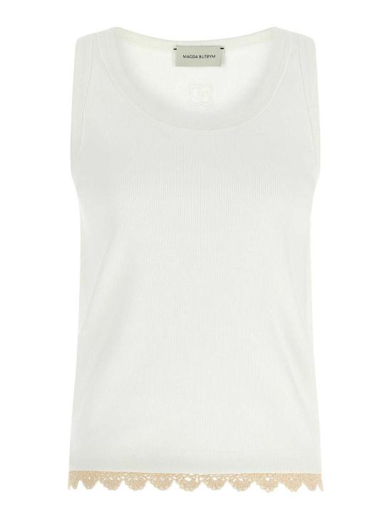 25FW 마그다뷰트림 민소매 티셔츠 179725WHITE White