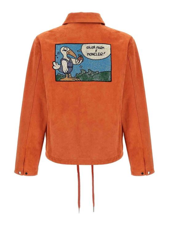  몽클레어 몽클레어 x 길가 팜 디자인 바이 도널드 글로버 네이벌 스웨이드 셔츠 자켓 K24021A00008M6348335 Orange - MONCLER