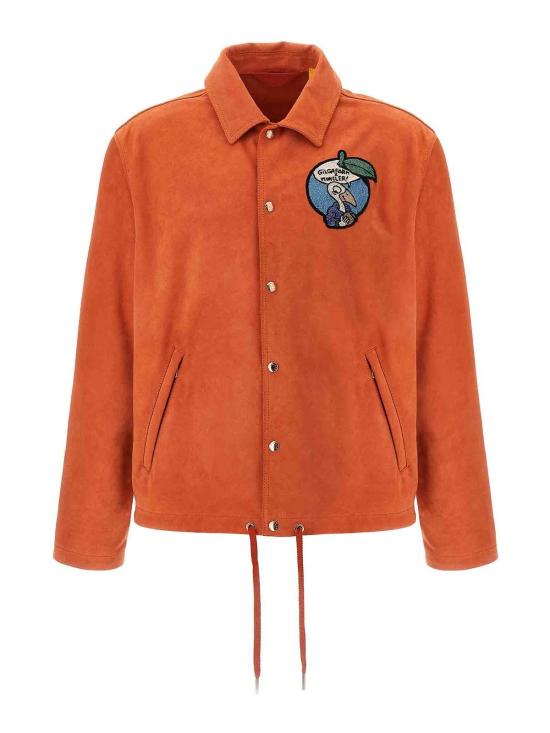  몽클레어 몽클레어 x 길가 팜 디자인 바이 도널드 글로버 네이벌 스웨이드 셔츠 자켓 K24021A00008M6348335 Orange