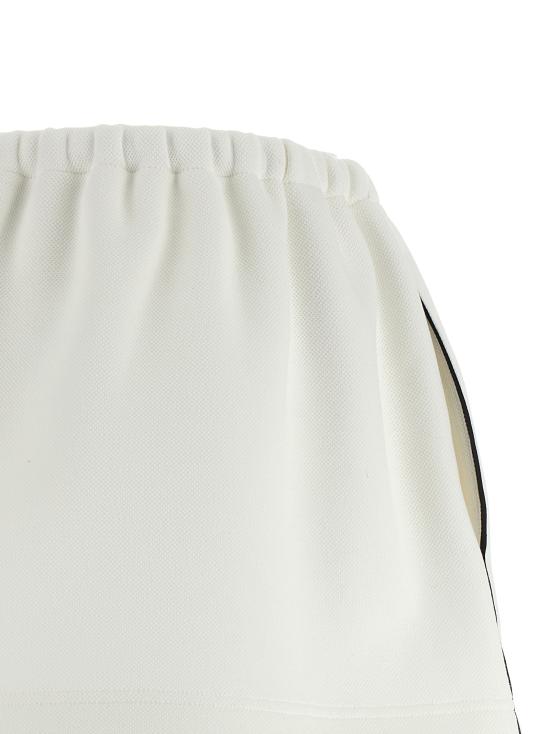 25FW 미우미우 롱 스커트 MG2489SOOO17LNF0009 White Black - MIU MIU