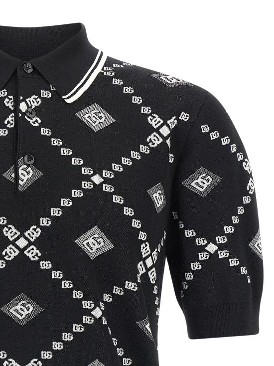 25FW 돌체앤가바나 폴로 티셔츠 GXZ02TJGMA7HH8TA White Black - DOLCE & GABBANA