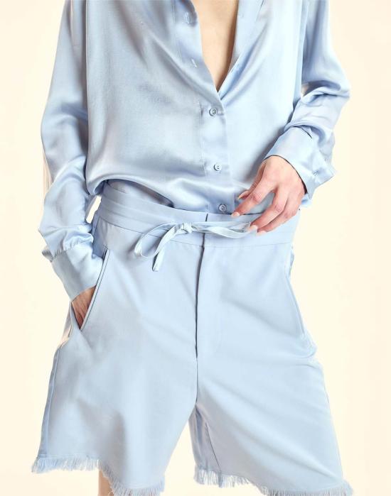  신시아 로리 숏팬츠 신시아 로울리 턱스 숏 반바지 블루 - CYNTHIA ROWLEY