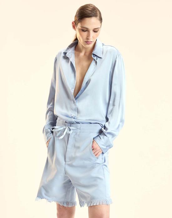  신시아 로리 숏팬츠 신시아 로울리 턱스 숏 반바지 블루 - CYNTHIA ROWLEY